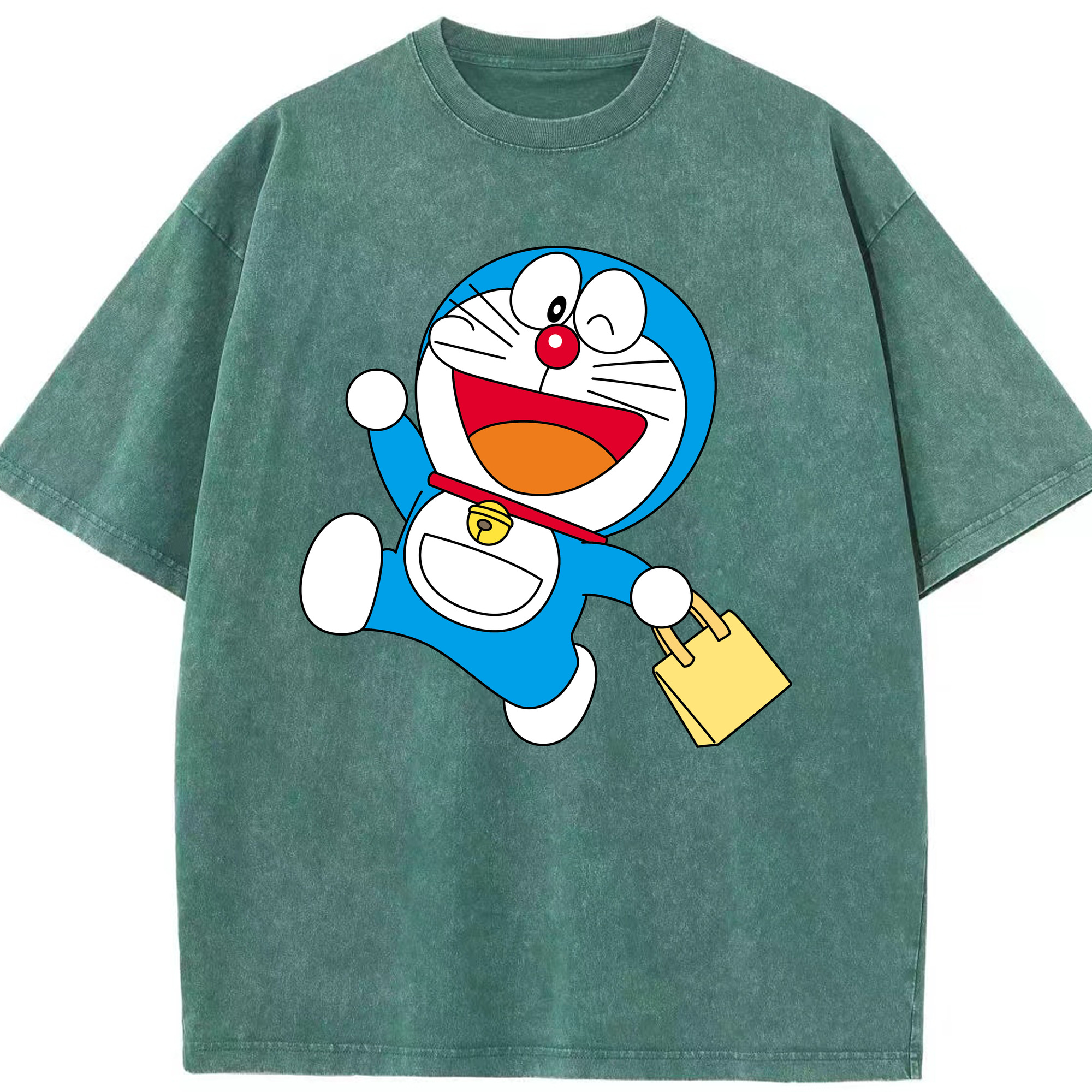 （画像用） ドラえもん Doraemon 綿100% ヴィンテージ風 半袖Tシャツ（フロントプリント）